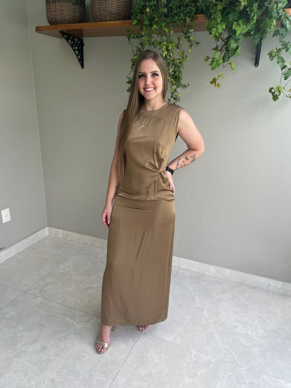 VESTIDO MÍDI - SHOULDER