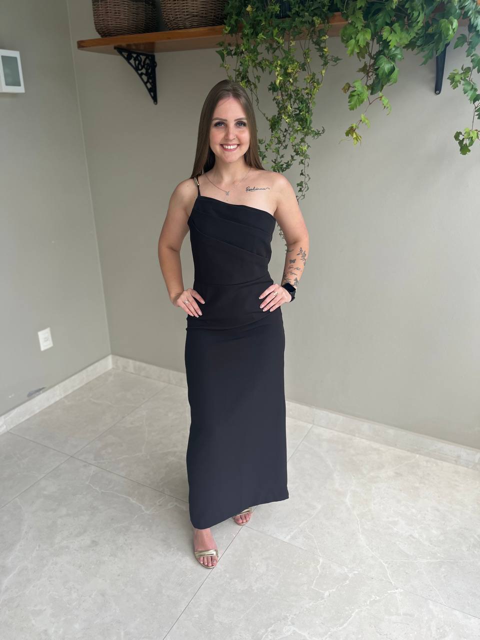 VESTIDO MÍDI OMBRO SÓ