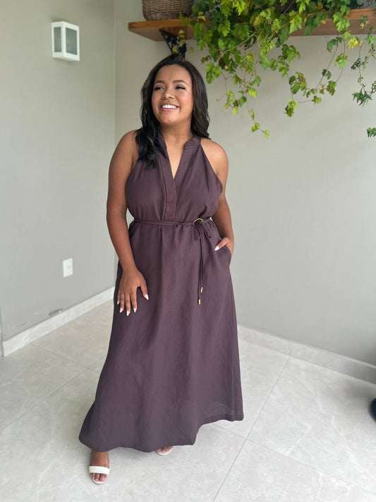 VESTIDO LINHO SHOULDER