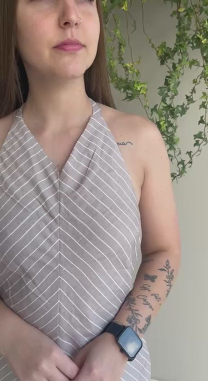 VESTIDO LONGO LINHO- SHOULDER